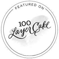 Featured On 100 Layer Cake graphic and link.