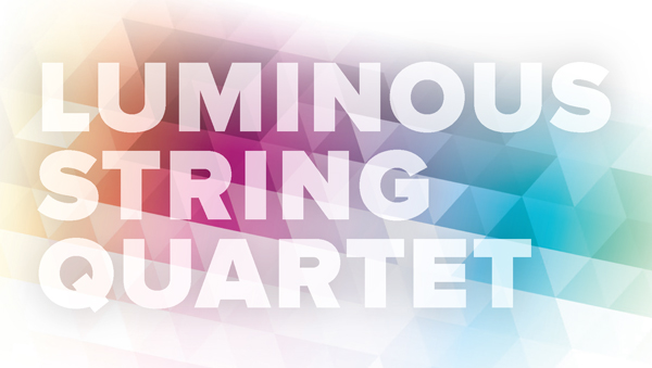 Luminous String Quartet logo with colourful prisms