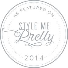 As Featured on Style Me Pretty 2014 graphic and link.